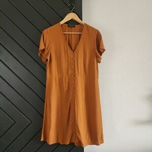 Madewell Ochre Button-Down Dress - Medium
